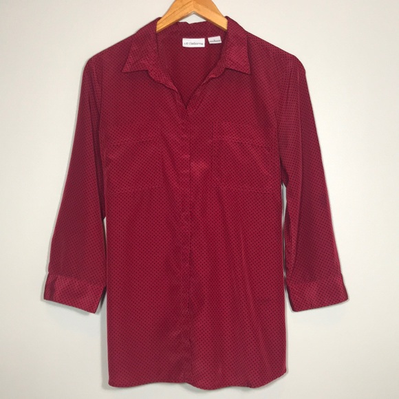 Liz Claiborne Polka Dot Blouse - Picture 2 of 8